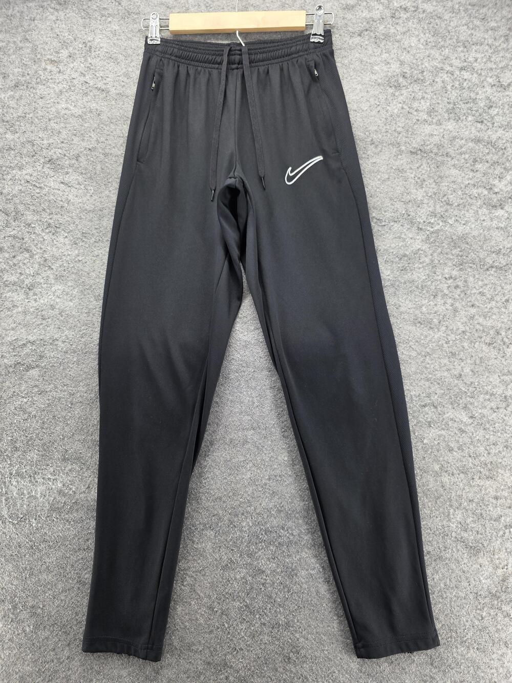 Nike Pants Mens Small Black Dri-FIT Slim Tapered Track Zip Pocket Ankle Zips